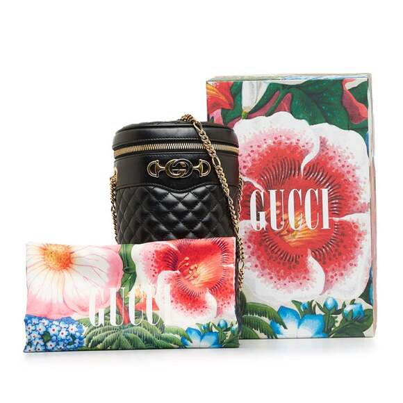 GUCCI Black Leather Horsebit Shoulder Bag - Picture 11 of 12